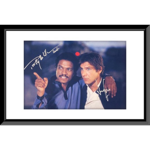 Star Wars Billy Dee Williams and Harrison Ford Signed Photo